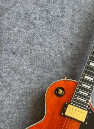 Guitare électrique personnalisée, logo rouge et emballage du corps, cartouche EMG noire mate, paquet Lightning D2