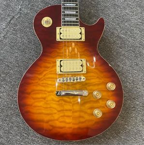 Guitare électrique personnalisée, finition à grande fleur couleur soleil, touche en palissandre, quincaillerie en alliage chromé, livraison gratuite