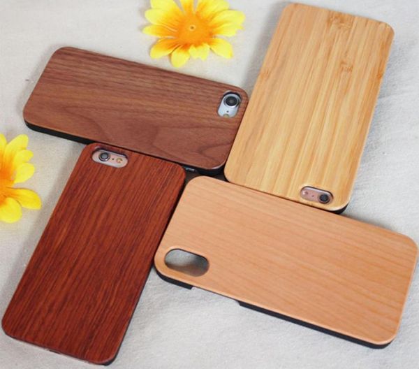 Estuche de teléfono de madera de grabado personalizado para iPhone 11 x xs max xr 8 tapa naturaleza de bambú de madera tallada para iPhone 6 6s 7 más SA7369840