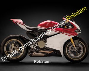 Aangepaste Verklei voor Ducati 959 1299 1299S 2015 2016 2017 Red White Motor Fairing Aftermarket Kit (spuitgieten)