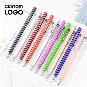 Aangepaste mode metal Ballpoint School Office EL Advertising Ball Gel Pen Promotionele geschenk Pennen Custom Souvenirs 220704