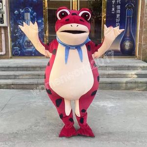 Déguisement de mascotte de grenouille personnalisée tenues de fursuit de dessin animé fête habiller activité vêtements de marche Halloween