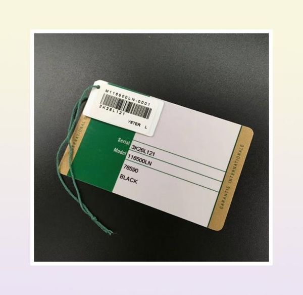Tarjeta de garantía de seguridad verde personalizada Modelo de impresión personalizado Número de serie Dirección en la tarjeta de garantía de la tarjeta de garantía para cajas Watch7367372