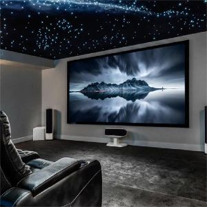 Écran de projecteur blanc à trame fixe de théâtre à domicile personnalisé 4K HD Matt White Cinema Projection Screen for Normal Projecteur