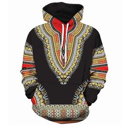 Aangepaste hoodies sweatshirts heren hoodie Afrikaanse traditionele unisex casual sporttrui