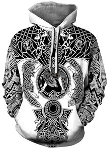 Aangepaste hoodies sweatshirts Street Animal3D digitaal printen Heren trui met capuchon Fashion Casual