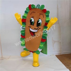Costume de mascotte de hot-dog personnalisé tenues de fursuit de dessin animé fête habiller activité marche vêtements Halloween