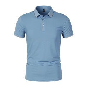 Imagen personalizada 2024 Summer Men Golf Wear Casual Manga corta Camiseta de polo para hombres transpirable
