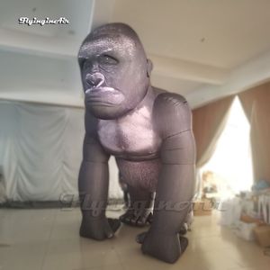 Aangepaste opblaasbare gorilla dierenmodel 3m lucht blaast geweldige aapballon op voor een buitenpodiumshow