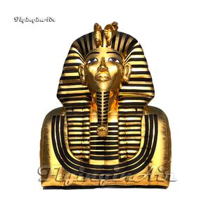 Máscara dorada inflable personalizada de Tutankamón, réplica de 3m/6m, estatua de Faraón del Antiguo Egipto para eventos