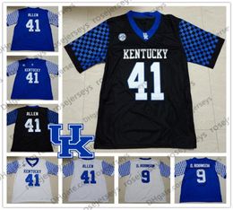 Personalizado Kentucky Wildcats 41 Josh Allen 9 Davonte Robinson 10 Asim Rose 26 Benny Snell Jr Azul Negro Blanco Hombres Jersey juvenil 42585993