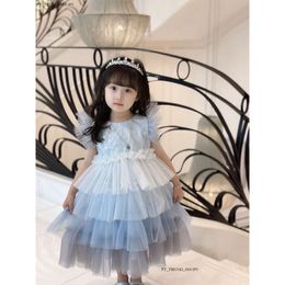 Aangepaste kinderen Girls Princess Dress Childrens Girl's jurken mode zomer bloemblaadjes bruiloft cothes 12e 276