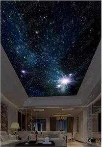Papel tapiz fotográfico 3D grande personalizado, murales de techo 3d, papel tapiz hermoso cielo estrellado HD, sala de estar, mural de techo cenital, papel de pared