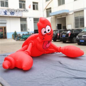 Grand modèle Animal de dessin animé gonflable personnalisé homards 2 m de hauteur écrevisses rouges pour décoration de thème d'aquarium