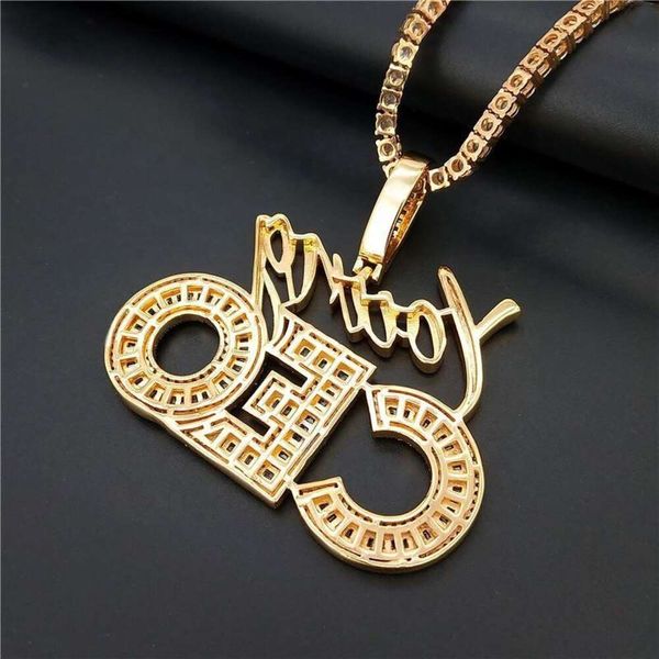 PDG de lettre personnalisée Sterling Sier Moisanite Hiphop Iced Out Jewelry Pendant