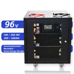 Batterie Lifepo4 personnalisée 96v 50ah 100ah 150ah 200ah 250ah Armoire de stockage de batterie haute tension Batterie au lithium-ion Système Ess