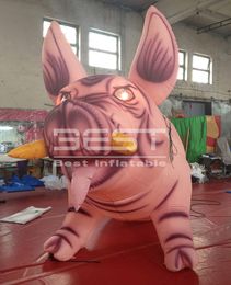 Aangepaste verlichting opblaasbare varken gepersonaliseerde mascotte dier ballon gigantische varken voor concert stadium en dierentuin decoratie