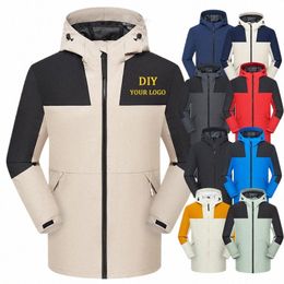 Logo personnalisé Nouveau printemps et automne hommes en plein air Cam hommes fermeture éclair à capuche coupe-vent veste de travail de sport pour hommes Jack V1sQ #