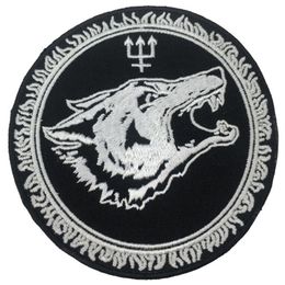 Personnalisé LONG WOLF Brodé Fer Sur Patch Gilet Veste En Cuir Badge Broderie 4 Moto Biker Club Crest DIY Appliq268Z