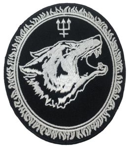 Personnalisé LONG WOLF brodé fer sur patch gilet veste en cuir insigne broderie 4quot moto Biker Club Crest bricolage Appliq9034524