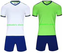 Aangepaste mannen 2019 voetbal voetbal jersey sets trui met shorts voetbalkleding heren mesh prestaties ontwerp je eigen op maat gemaakte shirts uniformen