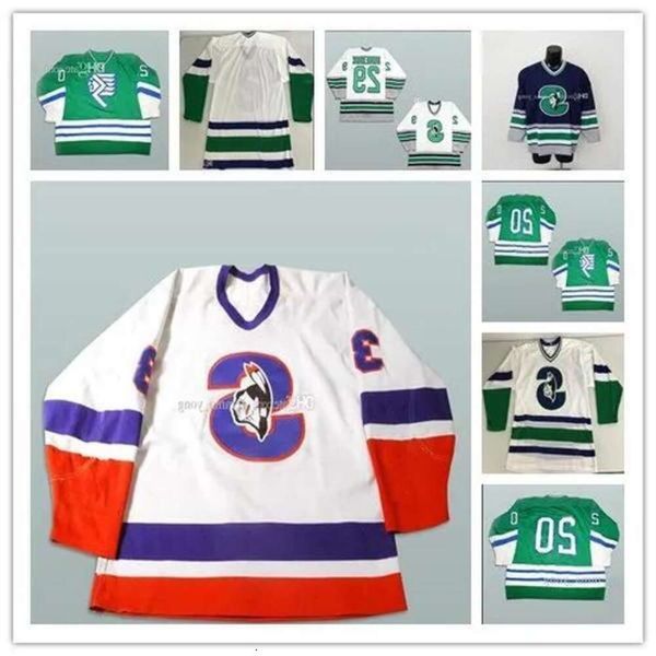 Hombres personalizados Vintage Springfield Ma Indians Bordado Hockey Jerseys Snoop Dogg Todos los uniformes cosidos Tamaño al por mayor S-3XL Buena calidad 97