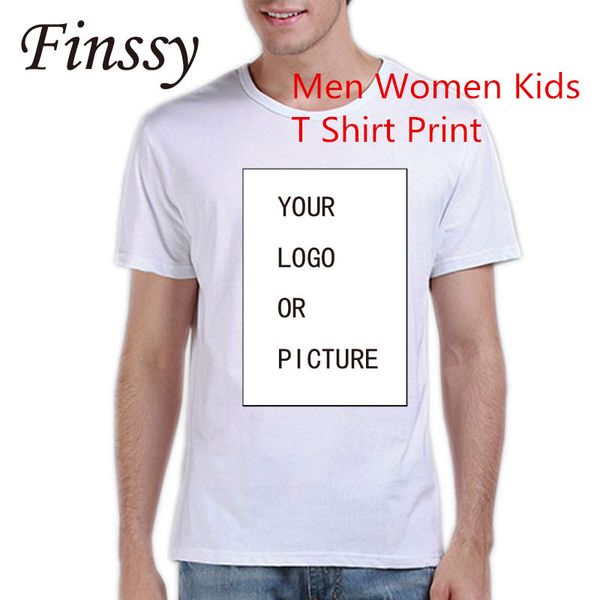 Personnalisé hommes femmes enfants t-shirt personnalisé imprimer votre propre image de conception LOGO de photographie de haute qualité sur t-shirt personnaliser