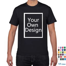 T-shirt personnalisé pour hommes, marque/image conçue par vous-même, en coton imprimé, surdimensionné 3xL, 240305