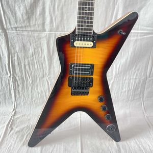 Aangepaste Dimebag Darrel The Dean ML Type gevormde elektrische gitaar zonsondergang kleur fineer