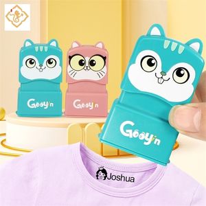 Customized Name Stamp Waterproof Toy Baby Student Clothes Chapter Wash not Faded Childrens Seal Customized Stamp Gifts 220712