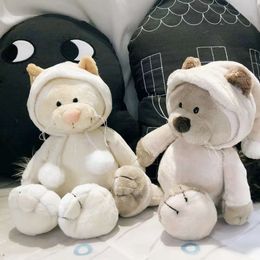 Nouvel oreiller créatif personnalisé en peluche féminine tanuki présente mignon cueillette à capuche cuvette poupée douce de neige douce ratonon en peluche jouet