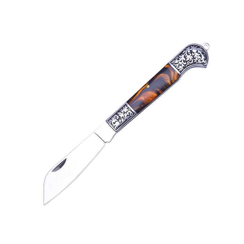Couteaux de survie à manche extérieur personnalisés, couteaux de poche pliants de chasse et de Camping