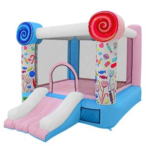 Mini château sautant gonflable extérieur adapté aux besoins du client Bouncer Bounce House Combinaison de divertissement Trampoline Enfants Toboggan avec ventilateur bateau libre