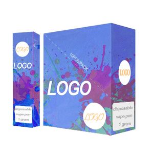 Boîte d'emballage personnalisée Boîte à vape de vape E-cigarettes Emous sur le logo Custom Pack Pod Chariots plats Huile épaisse vide OEM Vaporisateur de batterie rechargeable
