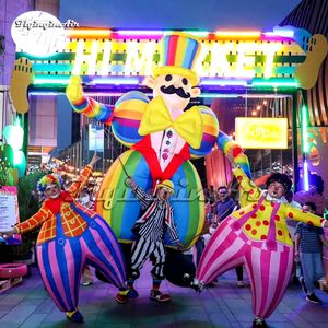 Parade Performance Marche Gonflable Clown Marionnette 3.5 m Mobile Cartoon Figure Blow Up Droll Costume Pour Cirque Show