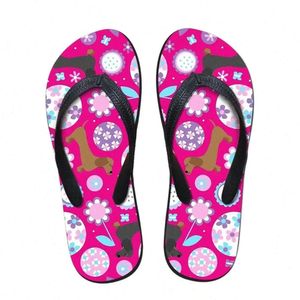 Brand de jardin personnalisé Brand de teckel Dckeppers Designer Designer Femmes décontractés à la maison Slippers Flat Slipper Summer Flip Flip Flip For Dames Sandals E2MM # 559 0F86