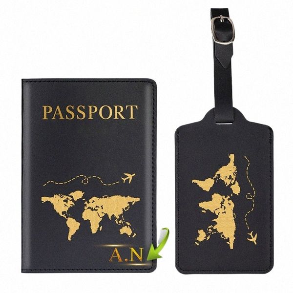 Passeport Passport Passeport Lage Tag Women Men Men Portable Couple de couple Id Addr Holder Lettre de bands d'offres de bagages L67F #