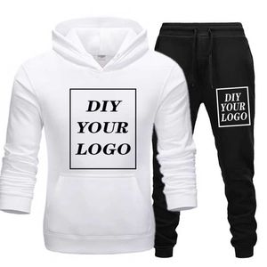 Sweats à capuche et pantalons d'impression personnalisés Sweat-shirt épais Confortable Unisexe DIY Streetwear Survêtement Drop Pulls 211014