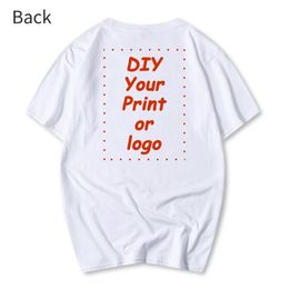 Tee-shirt à imprimé personnalisé Femme votre design Image de logo Diy Femmes personnalisées T-shirt Cadeau d'été pour fille Tshirt d'anniversaire