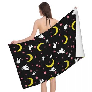 Serviette de bain de plage en microfibre à séchage rapide personnalisée absorbant Kawaii japonais Anime Sauna serviettes de douche