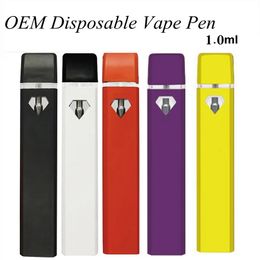 Stylo Vape jetable rechargeable personnalisé E-Cigarettes batterie 280 mAh vide 1ML Pods cartouche de stylos vaporisateur avec fenêtre de visualisation logo couleur OEM