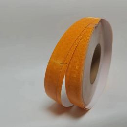 Aangepaste reflecterende stickers glanzende oranje geel waterdichte reflectoren Tapes DIY 2,5 cm*10m voor autoshelmwaarschuwingsbord voor autoschelmhelm