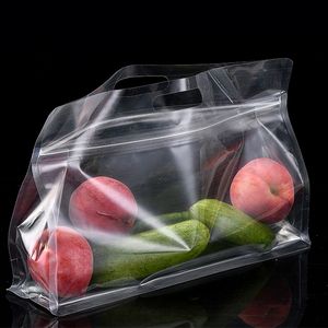 Des sacs d'emballage transparents portables autoportants personnalisés de diverses spécifications peuvent être utilisés à des fins domestiques et commerciales