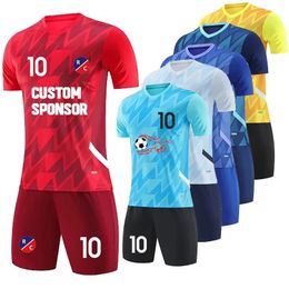 Ensemble personnalisé garçons à manches courtes Football formation costume hommes enfants maillots enfant adulte Survetement Football 240312