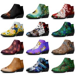 Chaussures personnalisées Bottes de mode amoureux des étoiles bottes de bricolage chaussures décontractées rétro bottes de noël femmes baskets d'extérieur rouge noir jaune grande taille eur 35-46