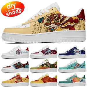 Aangepaste schoenen loopschoenen Chinoiserie liefhebbers diy schoenen Retro casual schoenen mannen vrouwen schoenen outdoor sneaker wit zwart groot formaat eur 35-48