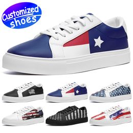 Chaussures personnalisées chaussures de course chaussures smith amoureux des étoiles chaussures de bricolage chaussures décontractées rétro hommes femmes chaussures baskets d'extérieur The Old Glory noir blanc bleu grande taille eur 35-48