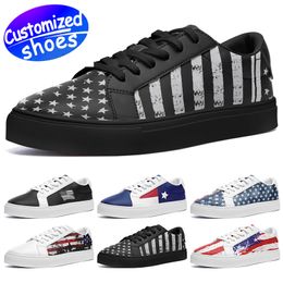 Chaussures personnalisées chaussures de course chaussures smith amoureux des étoiles chaussures de bricolage chaussures décontractées rétro hommes femmes chaussures baskets d'extérieur The Old Glory noir rouge bleu grande taille eur 35-48