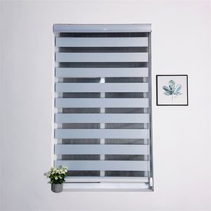 Aangepaste grootte gordijnen venster blinds blackout zebra jaloezieën dubbele rol tinten voor huisdecoratie 210722