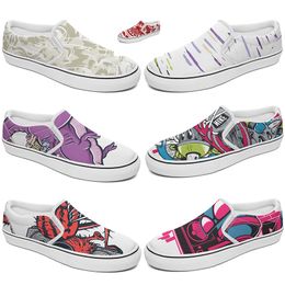 Slip On Casual Casual Spill On Casual Mujeres Mujeres Classic Sneaker Negro Blanco Pinillo Purple Purple Fire Red Mistyrose Mistye Shoe Outdoor Shoe Gai